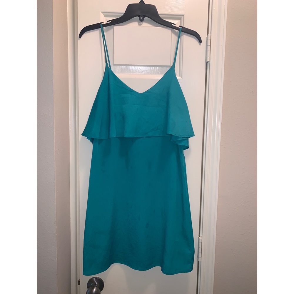 Teal strappy dress
